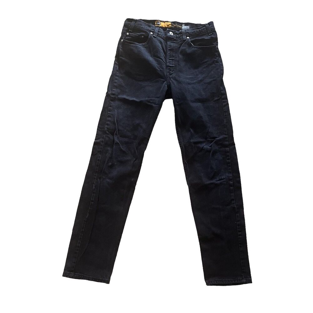 Levis VINTAGE 90s Silvertab 33x32 Black Worn Distressed Straight Grunge Mens